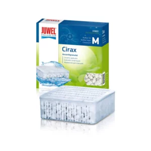 JUWEL Cirax are highly porous ceramic- based pellets which, due to their extremely large surface area, create the perfect environment fulfilled the bacteria. In your JUWEL filter, Cirax helps to ensure excellent water quality. Using a special basket, tailored to the size of your JUWEL filter, makes it easy to use, whilst the optimised filling quantity means a long service life of up to a year.